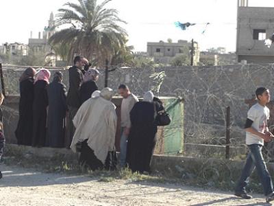 The Rafah border fence. (Natalie Abou Shakra)